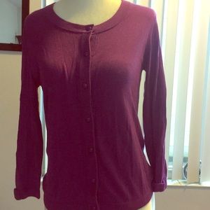 Purple cardigan